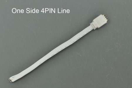 (image for) 4 Pin 15.8CM Male Connector Cable for 5050 3528 5630 RGB LED light Strip Cord Clip