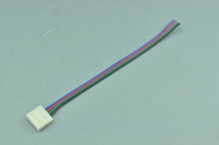 (image for) LED RGB Strip 10mm 4Pin Connector For 3528/5050 Multicolor LED Strip Easy Connect Cord Clip