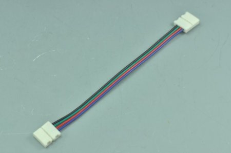 (image for) LED RGB Strip 10mm 4Pin Connector For 3528/5050 Multicolor LED Strip Easy Connect Cord Clip