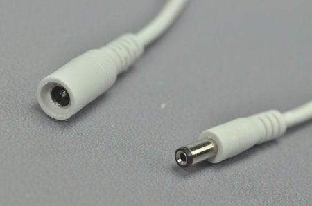 (image for) Wholesale White DC Connector 22 AWG 16cm Female Male LED Power Supply DC Cable Cord For LED Strip Light