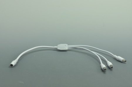 (image for) Compact Power Supply to Splitter White Cable LED Light Power Splitter DC 1 to 2 3 4 5 6 Adapter