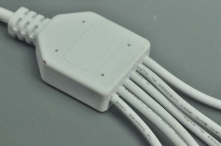 (image for) Compact Power Supply to Splitter White Cable LED Light Power Splitter DC 1 to 2 3 4 5 6 Adapter