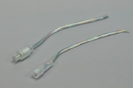 (image for) 22AWG 35cm Waterproof 4pin LED Connector Transparent Line Waterproof Female And Male LED Connector