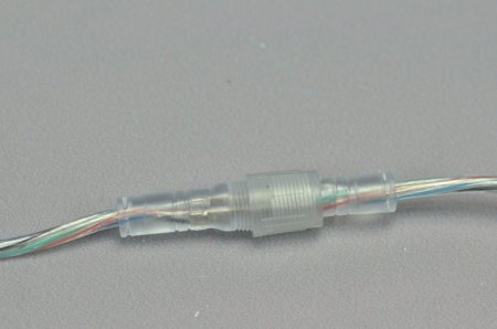 (image for) 22AWG 35cm Waterproof 4pin LED Connector Transparent Line Waterproof Female And Male LED Connector