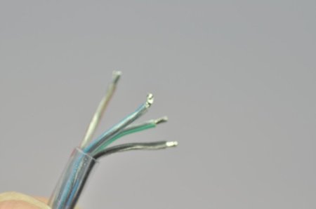 (image for) 22AWG 35cm Waterproof 4pin LED Connector Transparent Line Waterproof Female And Male LED Connector