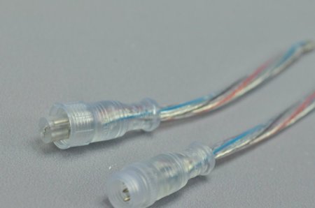 (image for) Waterproof IP68 3pin LED Connector Transparent Line Waterproof Female And Male LED Connector