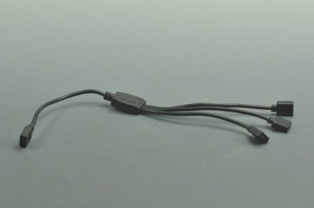 (image for) Black RGB Splitter Cable 1 to 2 3 4 Female Strip Connector for LED 5050 3528 RGB Strip 35CM(13.78Inch)