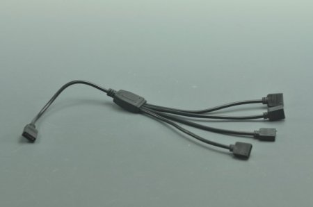 (image for) Black RGB Splitter Cable 1 to 2 3 4 Female Strip Connector for LED 5050 3528 RGB Strip 35CM(13.78Inch)