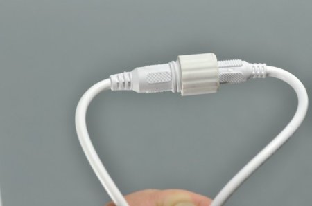 (image for) Waterproof White LED Strip DC Connector Female and Male 5.5mm x 2.5mm(2.1mm) For strip light power supply connector