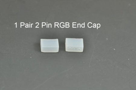 (image for) LED Strip Silicone Tube ends strip Tube cap fixed button for 5050 3528 single color and rgb strip waterproof