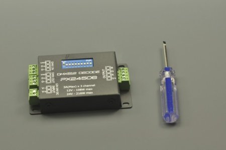 (image for) PX24506 DMX 512 Decoder Driver 9A DMX 512 Amplifier 12V~24V RGB LED Light