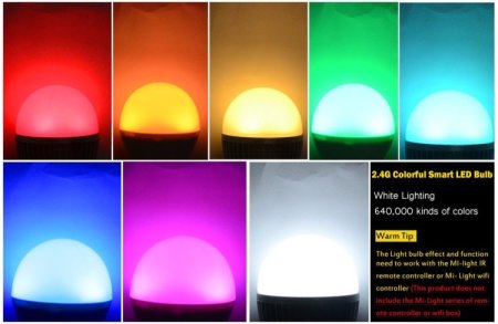 (image for) 9W E27 RGBW Full Color LED Bulb Kits
