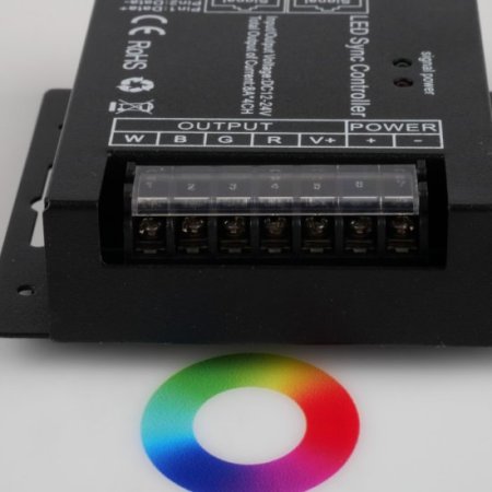 (image for) 12-24V 8A×4 LED RGB Touch Series LED Round Controller For RGB LED Strip