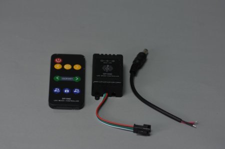 (image for) SP106E LED Music Controller, Sound Activated Wireless RF Remote Dream Color LED Controller for WS2812B WS2811 WS2812 RGB LED Strip Lights Sync to Music