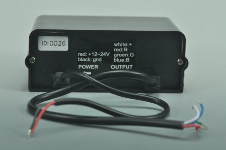 (image for) DC12V-24V 3 Channels Waterproof Black Controller+20key RF Touch Remote For RGB Led Strips