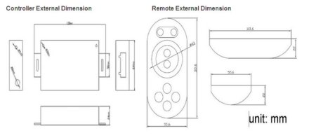 (image for) DC12V-24V 12A RF Led Touch RGB Controller For RGB Led Strip