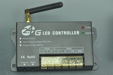(image for) 2.4Ghz DC12V - 192W DC24V - 384W 2Channels 8A 2.4G LED Color Temperature Adjust Controller With RF Touch Remote