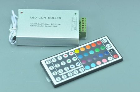 (image for) 44 Keys LED Strip RGB Controller Steel Case For 5050 3528 SMD Flexible Colourful LED Strip Lighting MAX 12A