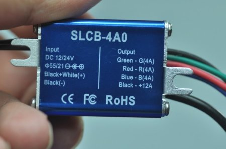 (image for) Waterproof LED RGB Controller For 5050 RGB strip 3528 strip DC 12V 24V Blue Steel Case 3A Wireless Remote Controller