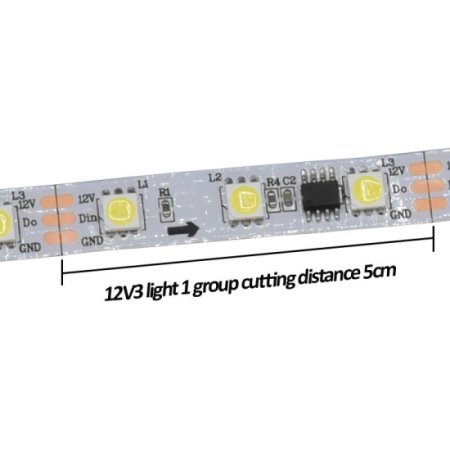 (image for) LED SYMPHONY LIGHTS WITH 60 LIGHTS 12V LOW VOLTAGE WS2811 MONOCHROME MARQUEE STRIP RF CONTROLLER 5050 EXTERNAL IC