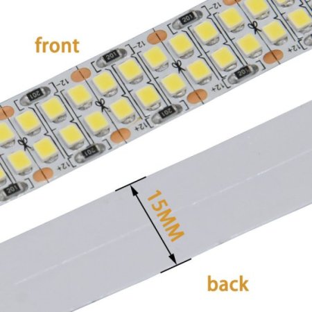 (image for) 12V 2835LED DOUBLE ROW STRIP LIGHT 480LEDS/METER 12V2835 LOW VOLTAGE HIGH BRIGHTNESS STRIP LIGHT 5M (16.4FT) 2835STRIP LIGHTSS