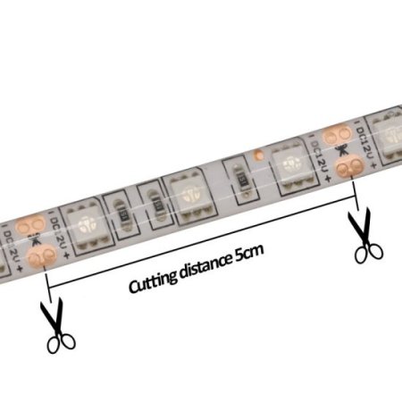 (image for) 12V5050 EPOXY WATERPOOF LED STRIP LIGHT 60LEDS/METER 12V5050 LOW VOLTAGE STRIP LIGHT 5M (16.4FT) 300LEDS 5050STRIP