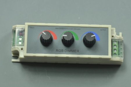 (image for) RGB LED Controller Three Color Control 12V 3 Amps Manual RGB Controller For 5050 3528 RGB Strip