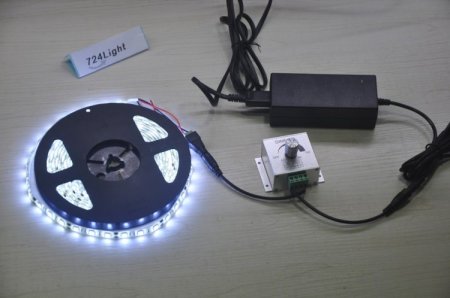 (image for) Single color Adjustable Brightness 5050 3528 5M strip light Aluminum Dimmer Kits