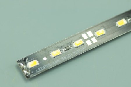 (image for) Black 39.3inch 5630 Rigid LED Strips 72LED 1M 12V DC Aluminium Rigid Strip Light For Cabinet/Wardrobe/Celling