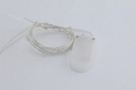 (image for) 2M 20LED Button Cell Powered Silver Copper Wire Mini Fairy String Lights
