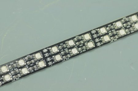 (image for) Black Double Row 39.3inch 5050 RGB Rigid LED Strips 144LED 1Meter 12V DC Aluminium Rigid Strip Light