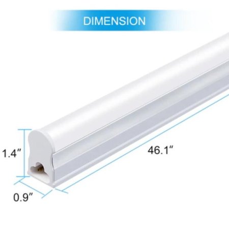(image for) 10Pcs Pack /2FT/3FT/4FT/5FT Line Voltage AC T5 LED Tube Light with Milky White cover