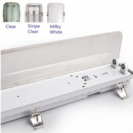 (image for) LED Tube Fixture (No Tube included) for Dual LED Tube Tri-proof LED Tube Support Bracket Waterproof , Dustproof, Corrosion-Proof