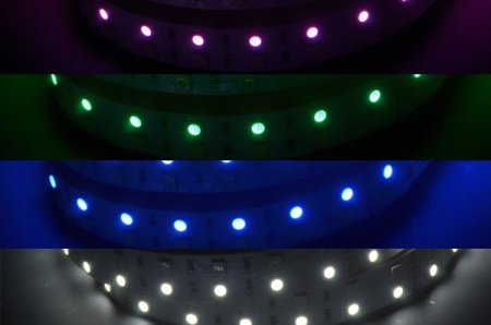 (image for) RGBW LED strip light Double 5050 RGB Color Changing White Color Flexible LED Light Strip DC24V (16.4ft )480LEDs