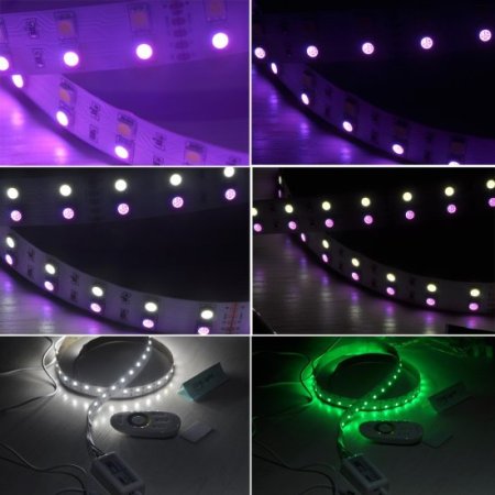(image for) RGBW LED strip light Double 5050 RGB Color Changing White Color Flexible LED Light Strip DC24V (16.4ft )480LEDs