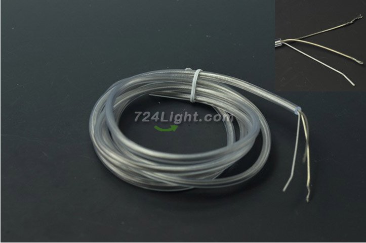 (image for) 2*0.5 Square Transparent Two Core Steel Wire chandelier LED Power Cable For Decorative Lighting