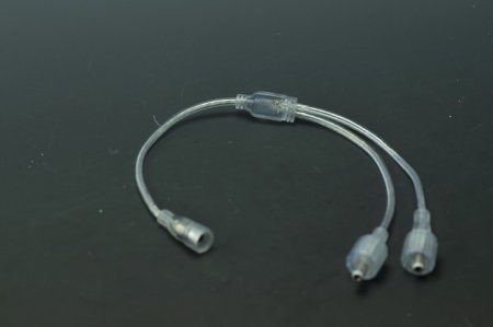 (image for) Compact Power Supply to Splitter LED Light Power Splitter DC Waterproof 1 to 2 Adapter