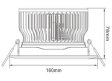 (image for) 15W LD-CL-CPS-01-15W LED Down Light Cut-out 137mm Diameter 6.3" White Recessed Dimmable/Non-Dimmable LED Down Light