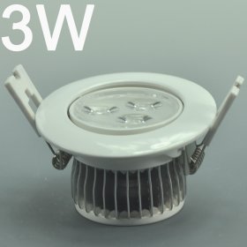 (image for) 3W LD-CL-CPS-01-3W LED Down Light Cut-out 70mm Diameter 3.4" White Recessed Dimmable/Non-Dimmable LED Down Light