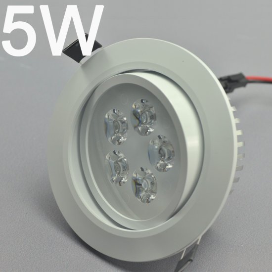 (image for) 5W CL-HQ-02-5W LED Downlight Cut-out 90mm Diameter 4.3\" White Recessed Dimmable/Non-Dimmable Ceiling light