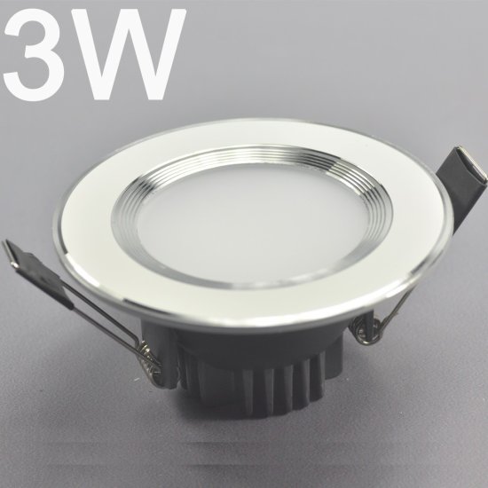 (image for) 3W DL-HQ-102-3W LED Down Light Cut-out 61.5mm Diameter 3.8\" White Recessed Dimmable/Non-Dimmable LED Down Light