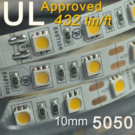 (image for) UL Approved LED Strip Light SMD5050 Flexible UL Certification 12V Strip Light 5 meter(16.4ft) 300LEDs