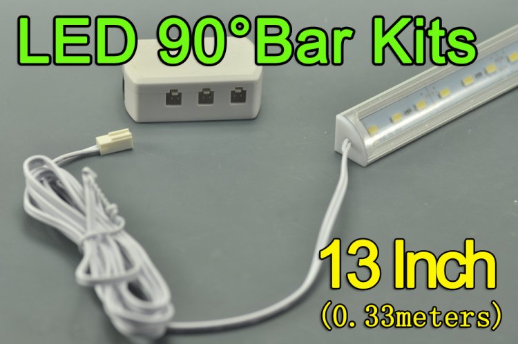 (image for) 13inch 0.33Meter 6W LED Bar Fixture 5630 24LED 840 Lumens 90Â° Right Angle Cabinet LED Bar Light Kits