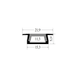 (image for) 1506 embedded installation convenient seamless docking cabinet office line light hard light strip aluminum groove shell kit