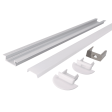 (image for) 1506 embedded installation convenient seamless docking cabinet office line light hard light strip aluminum groove shell kit