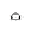 (image for) 1708 with lens with PC spotless 12mm wide PCB line light hard light bar aluminum groove shell kit