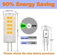 (image for) 110V-130V /200-240V AC G4 Bi-Pin Base Spotlight Lighting Dimmable 5W Replace 45W G4 Halogen Lamp, for Under-Cabinet Lights, Ceiling Lights, Pack of 10