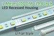 (image for) LED Aluminium Profile LED Strip Light Aluminium Profile 1M U Flat Style Rail Aluminium