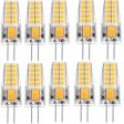 (image for) 10 Pack G4 LED Light Bulb Bi-Pin Silicon Encapsulation 12V 2.5 W CRI>80 290-310Lumen 20x2835 LEDs 25W Equivalent