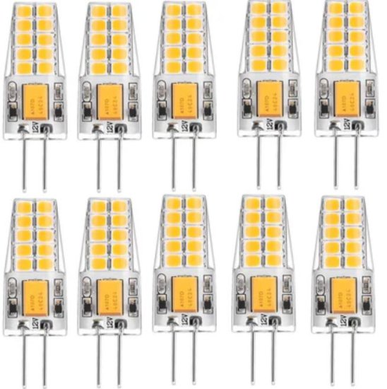 (image for) 10 Pack G4 LED Light Bulb Bi-Pin Silicon Encapsulation 12V 2.5 W CRI>80 290-310Lumen 20x2835 LEDs 25W Equivalent